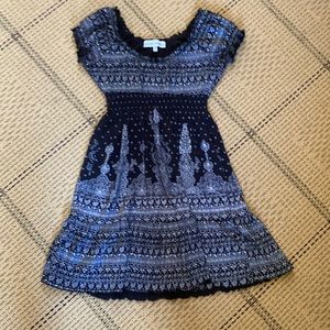 Paisley print black and white sundress